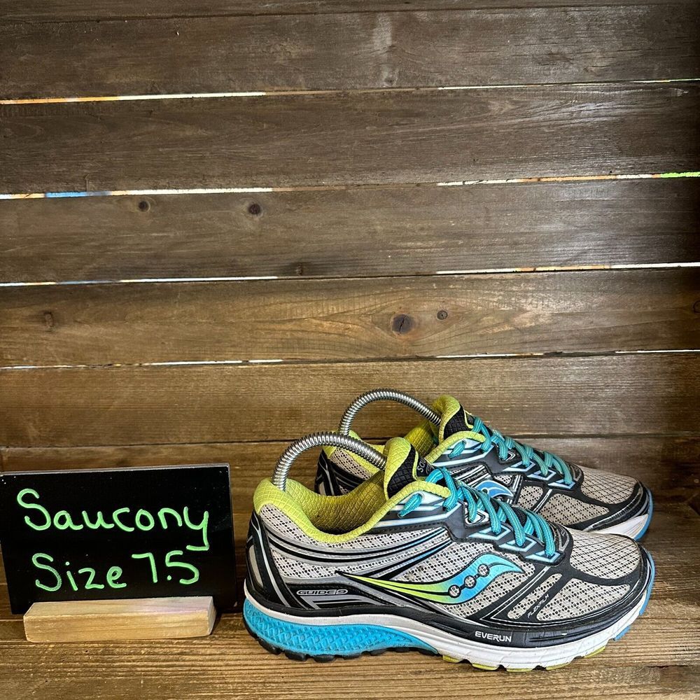 Womens Saucony Guide 9 Gray Athletic Running Sneakers Shoes Size 7.5 M‎